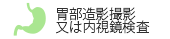 胃部造影撮影又は内視鏡検査